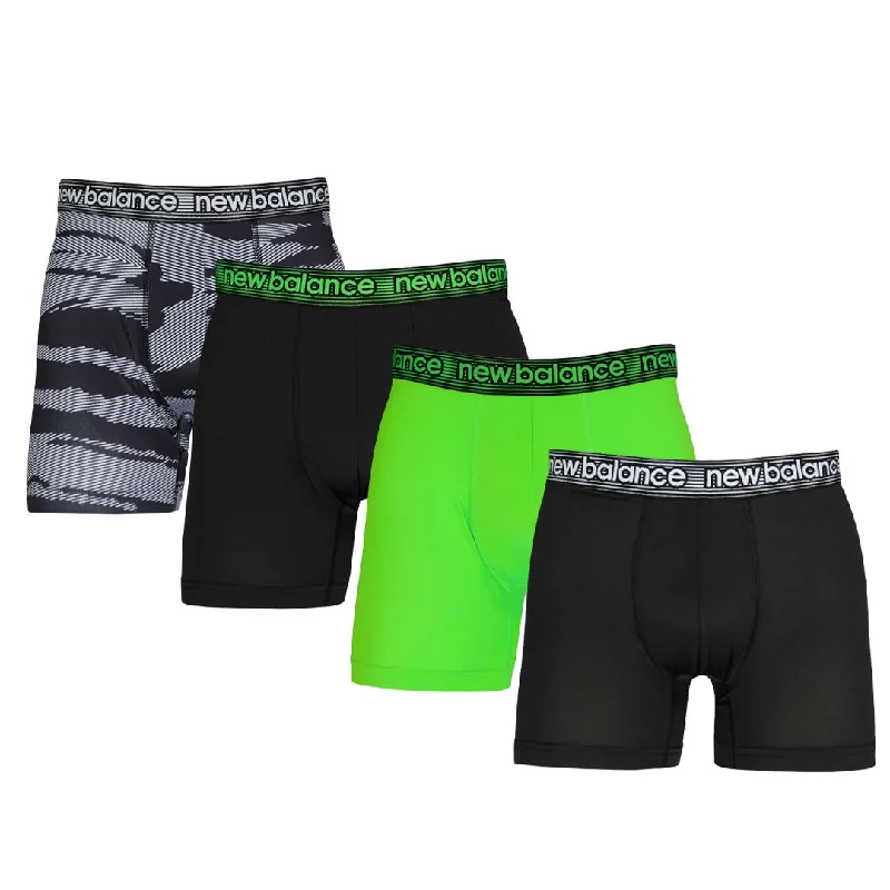 Men's Coats with Contrast StitchingNew Balance - Men's 4 Pack Premium Boxer Brief (NB 3017-4-270N)