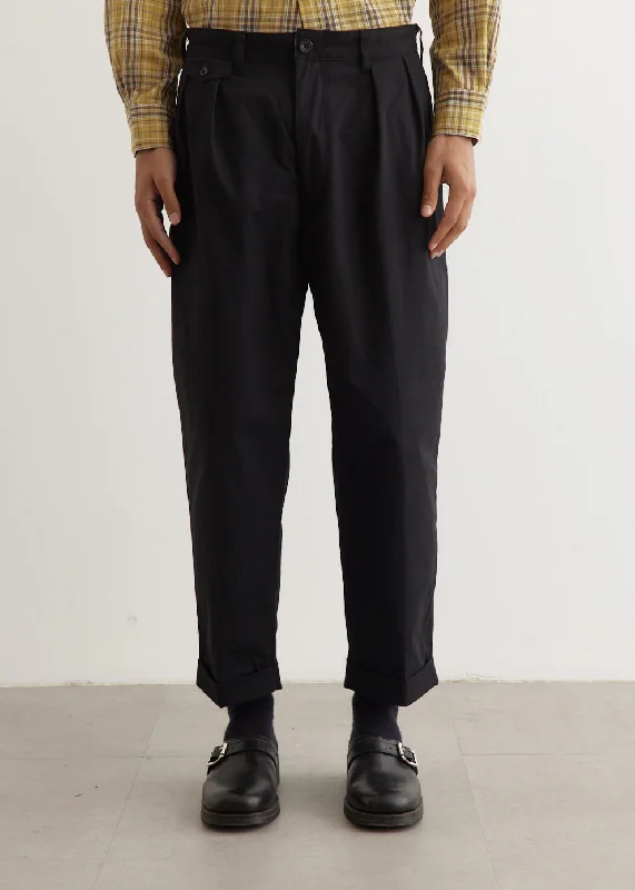 Men's Party Pants for a Fun Night Out2 Pleats Twill Pants