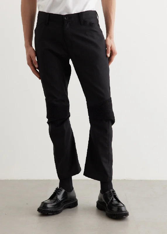 Men's Pants with Cargo PocketsArticulated Wool Stripe Trousers