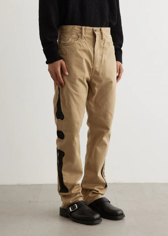 Men's Drawstring Pants for AdjustabilityChino Mexican Tuxedo 5P Okagilly Trousers