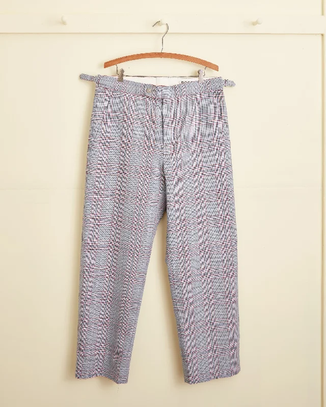 Men's Pants with Shallow PocketsCinnabar Plaid Trousers - 33