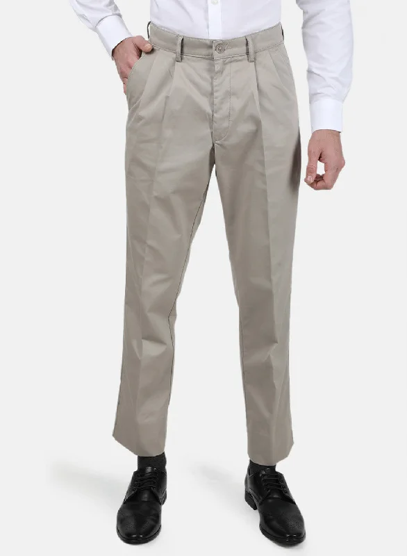 Men's Pants with Contrast WaistbandsMens Grey Regular Trouser