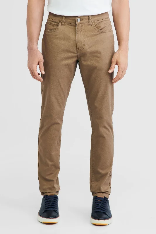 Men's Pants with Back PocketsPantalon en twill coupe régulière - Homme